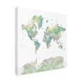 thumbnail image 4 of Canvas Wall Art - blursbyai 'Oriole Detailed Watercolor World Map' Wall Art for Living Room, Bedroom, or Office Décor by Trademark Fine Art - 18 x 18 Inches, 4 of 4