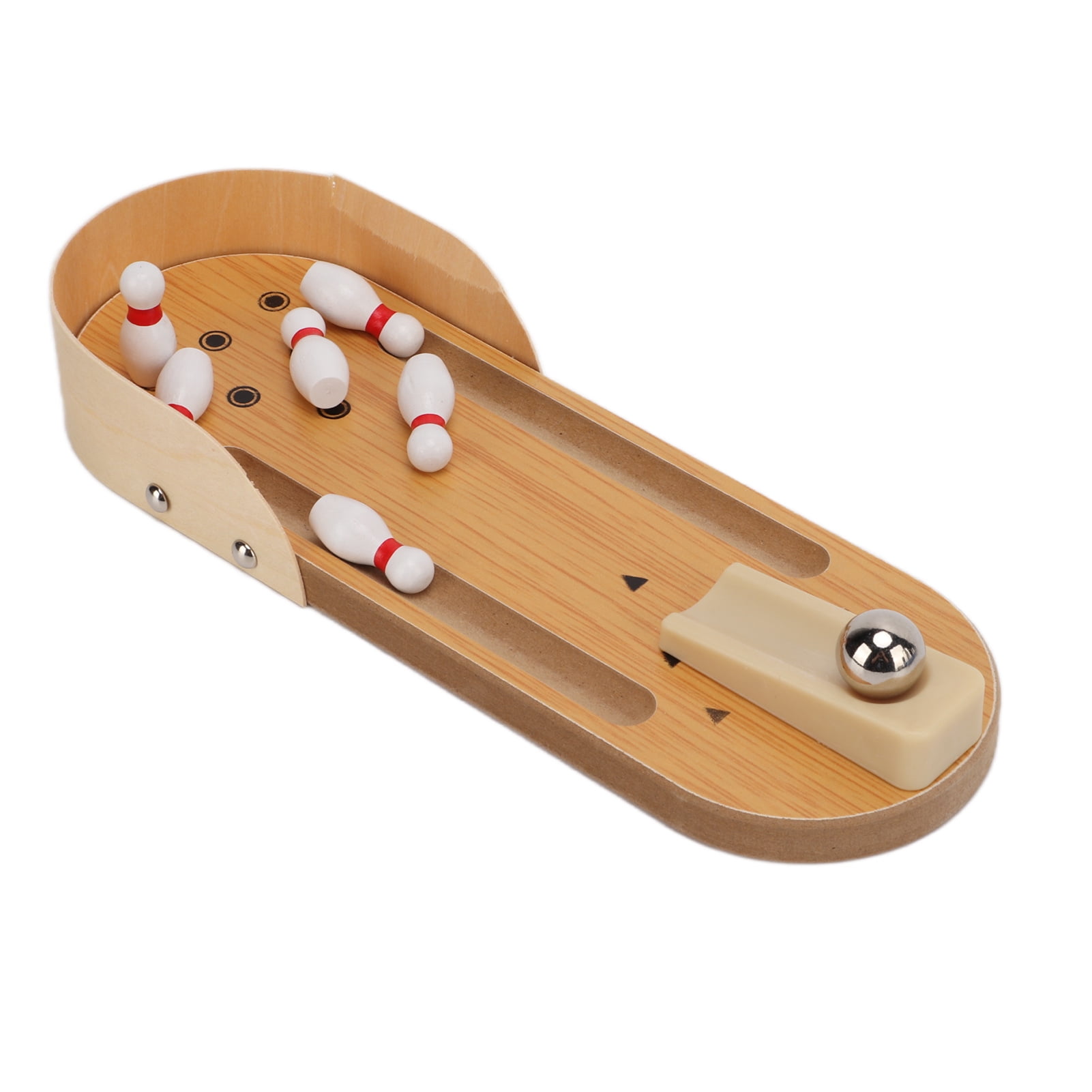 Zerone Mini Bowling Game Set,Desktop Bowling Game Set Wooden Mini