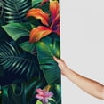 thumbnail image 3 of Orinice Bathroom Shower Curtain Tropical Flowers Jungle Leaves Bird of Paradise Beautiful Floral Pattern Polyester Fabric 72x78 inches Waterproof Bath Curtain Set with Hooks 60x72, 3 of 7