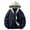 Navy, variant on ZACPNCV Men's Lightweight Jackets Full Zip Up with Hood & Multi Pocket Fake Two Pieces Windbreaker Color Block Coat Fall