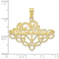 thumbnail image 3 of FJC Finejewelers 10k Yellow Gold Grandma Birth Month Stone Charm Holder Charm, 3 of 6