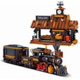 thumbnail image 7 of 39117 Cowboy City Train Station Building Blocks with LED Lights, 2640 PCS Western Railway Station & Steam Train Model Kit for Adults, Wild West Architecture, 7 of 7