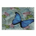 thumbnail image 1 of Vintage Cutting Board, Roses Butterfly and Pearl Images on Denim Look Background Feminine Roamantic Art, Decorative Tempered Glass Cutting and Serving Board, in 3 Sizes, by Ambesonne, 1 of 2
