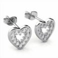 thumbnail image 7 of Cate & Chloe Ainsley 18k White Gold Plated Heart Stud Earrings with Swarovski Crystals for Women, 7 of 7