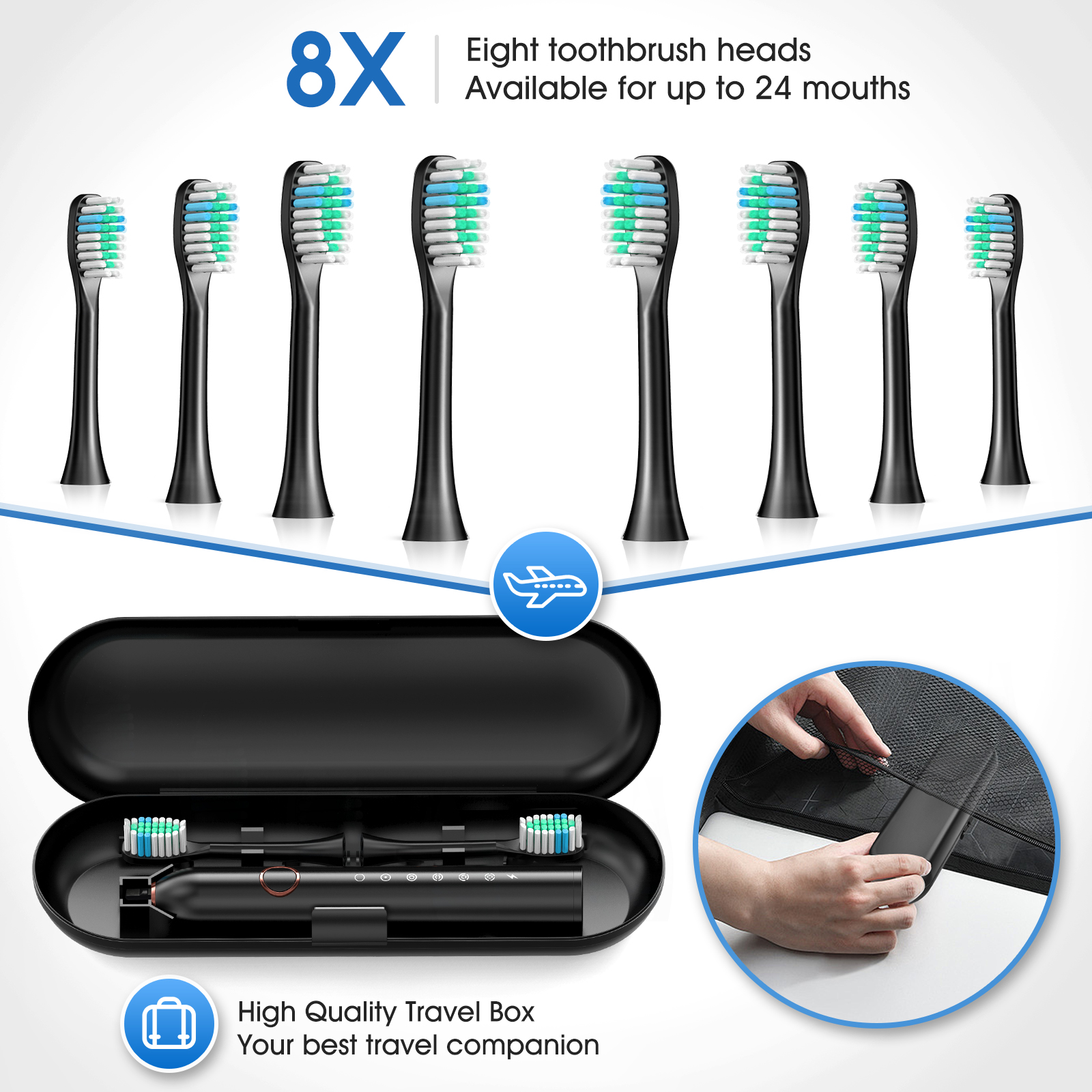 Scootworks Sonic Electric Toothbrush with 8 Heads photo 2
