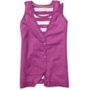 Faded Glory - Girls' Sweater Vest and Tank 2 Piece Set