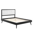 thumbnail image 2 of Willow Twin Wood Platform Bed With Splayed Legs Black White, 2 of 7
