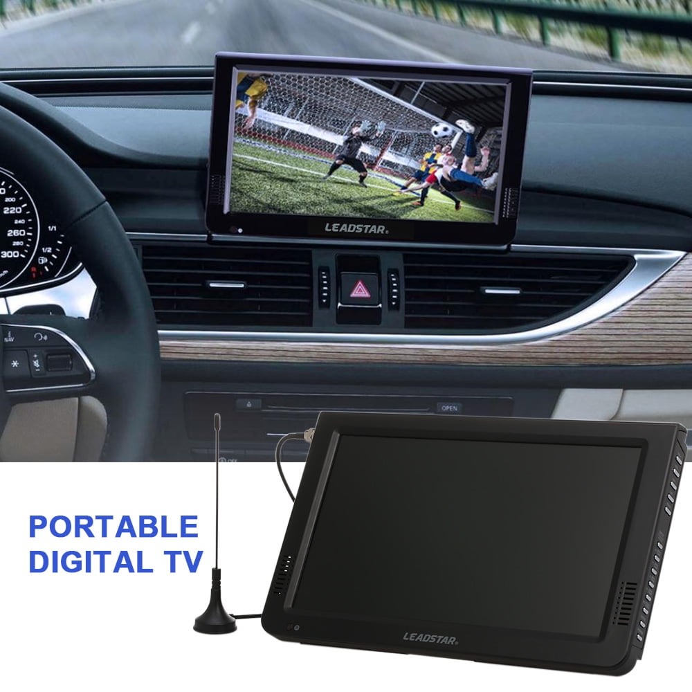 LEADSTAR 10-Inch Portable Digital ATSC LED TV - HD Screen Freeview Video Player for Car, Caravan, Camping, Kitchen - Supports USB and SD Card