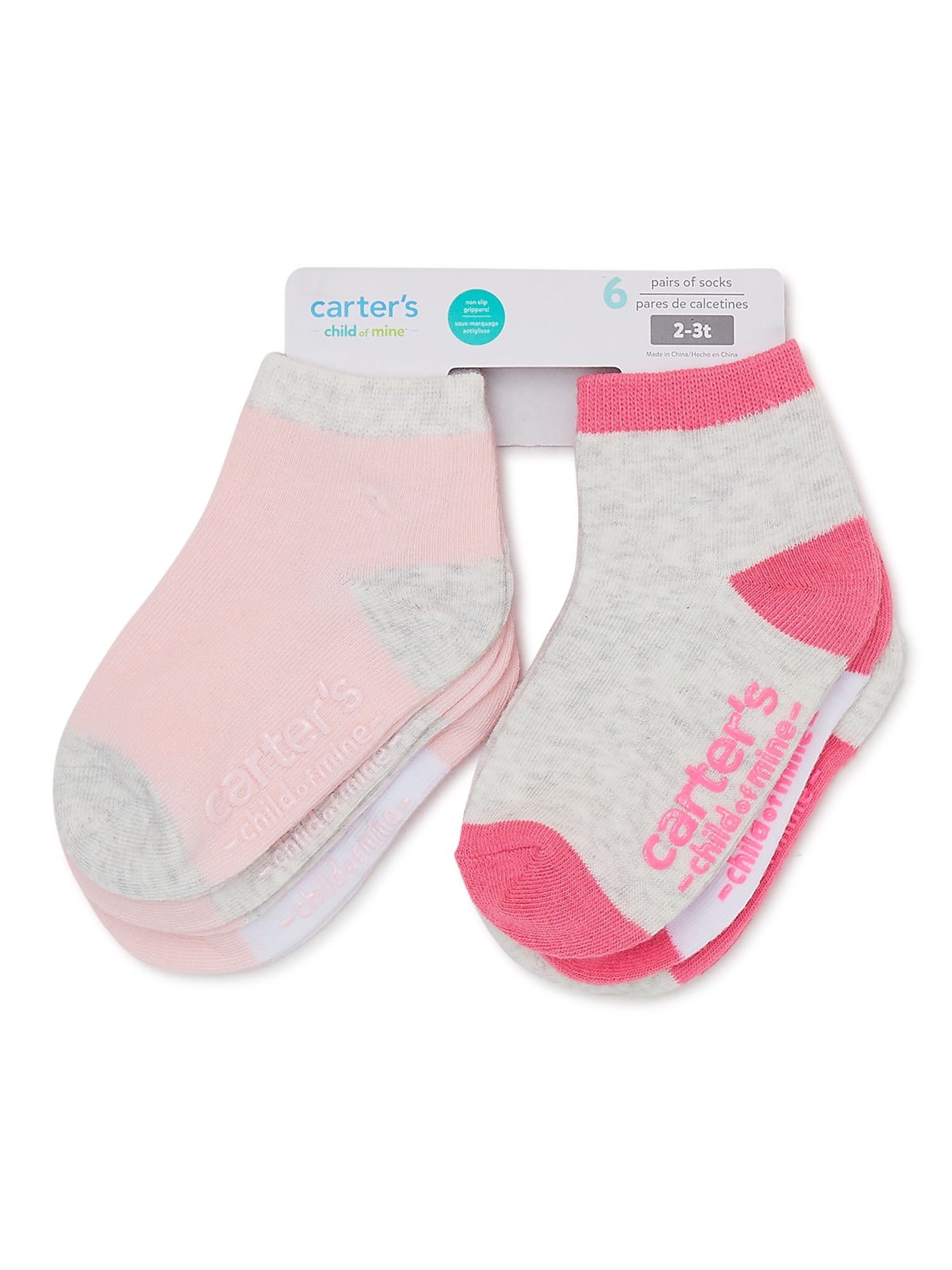 Carter s Child of Mine Toddler Girl Ankle Socks 6 Pack Sizes 12M