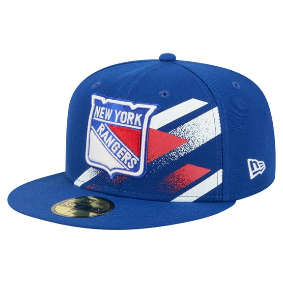 Men's New Era Blue New York Rangers Faded Lines 59FIFTY Fitted Hat