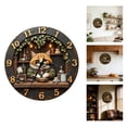 thumbnail image 1 of Bookshelf Cat Wall Clock Silent Non Ticking Decorative Timepiece For Home Library, 1 of 9