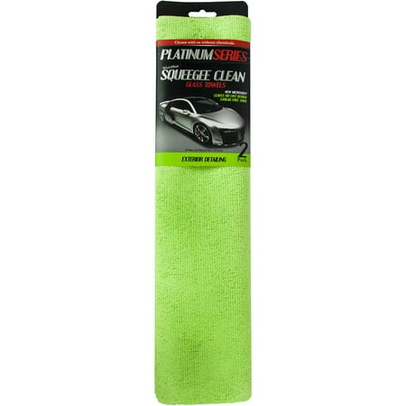 Autodrive Platinum Glass Towels, Green, 2-Pack