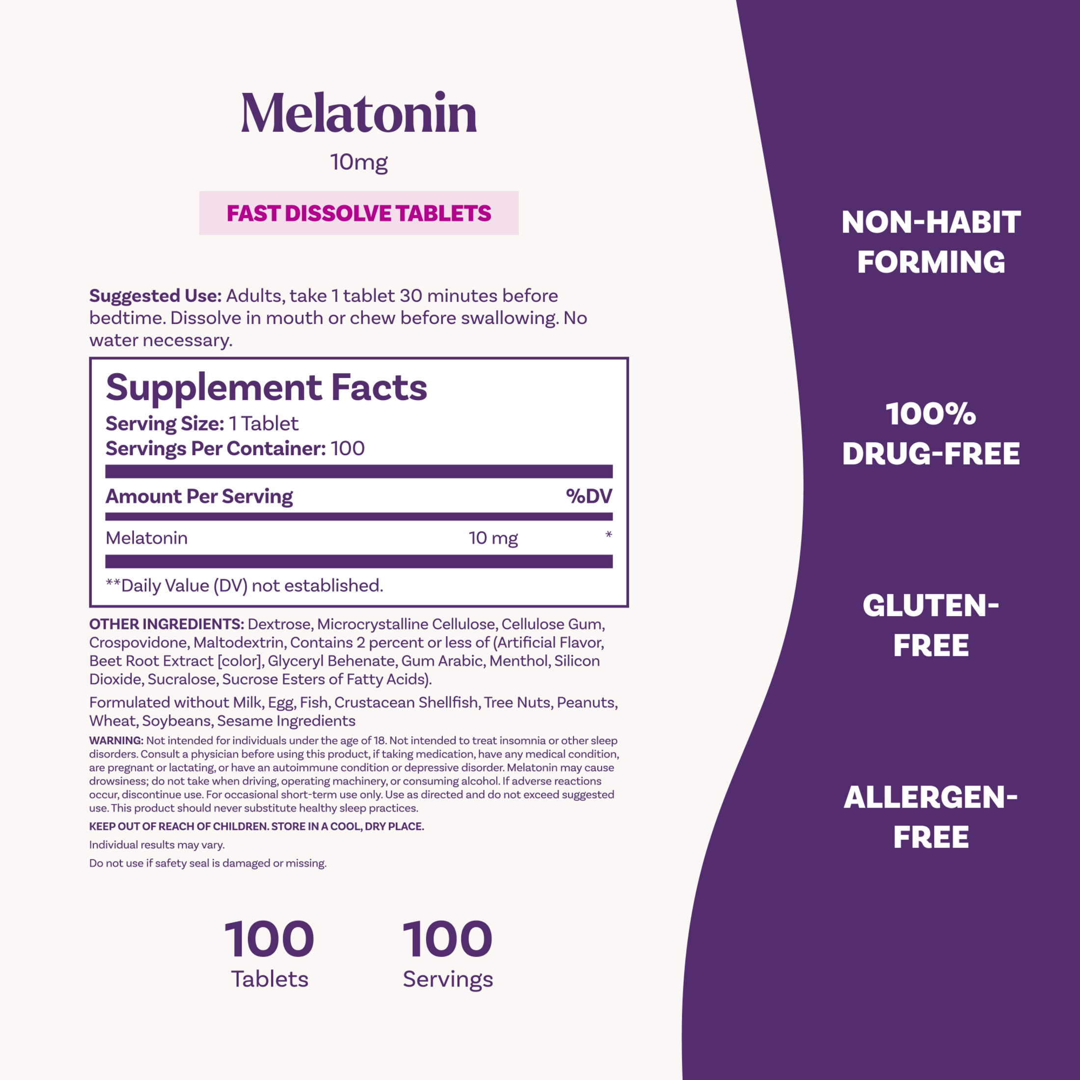 Natrol Sleep Melatonin Fast Dissolve Tablets, 10mg, 100 Count photo 5