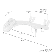 LUXE Bidet NEO 120 Plus – Bidet Attachment, EZ-Lift Hinges and 360° Self-Cleaning Mode (White)