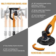 MAXXT Drywall Sander, Lightweight Popcorn Ceiling Removal Tool, 5 Variable Speed Foldable Telescopic Electric Sander, 800-1700RPM with 6pcs Sandpapers & Bag
