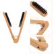 thumbnail image 3 of FELTECHELECTR Peine de madera contrachapada para cabello de cerdo, peine de madera para alisar el cabello, peine de uso diario (caqui), 3 of 7