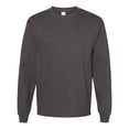 thumbnail image 5 of Hanes Essential Long Sleeve T-Shirt, Men's Crewneck Classic Fit Tee, Smoke Grey, L, 5 of 6