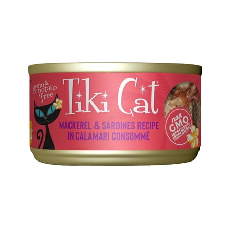 Tiki Cat Grill Wet Cat Food, Mackerel & Sardines, 2.8 oz. Can