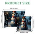 2 PCS Shrapnel Pouch Christmas Snowman Pocket Cosmetic Bag Portable