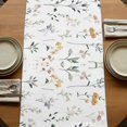 thumbnail image 5 of Watercolor Wildflowers 48 Inch Table Runner, Spring Pastoral Botanical Farmhouse Dresser Scarf Cotton & Linen Tablerunner for Dining/Kitchen Island/Holiday Party Décor 13" x 48", 5 of 9