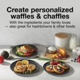 thumbnail image 4 of Proctor Silex Double Mini Waffle Maker Machine with 4&acirc;? Round Non-stick Grids, 2 Individual Breakfast Keto Chaffles and Hashbrowns, Compact, 700 w, 4 of 8