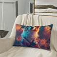 thumbnail image 5 of Fuzoiu Starry Sky White Cloud Puppy Print Fuzzy Pillowcases, Super Soft Pillow Case Cover with Zipper for Bedroom, Sofa, Couch,Cozy Pillow Shams for All Seasons-20"x30", 5 of 6