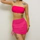 thumbnail image 4 of Trajes de baño para mujer, moda, cómodo, estampado, bikini, traje de baño de color liso para mujer, conjuntos de bikinis, trajes de baño de 3 piezas para mujer, 4 of 5