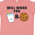 thumbnail image 4 of Inktastic Will Work for Milk and Cookies Clipart Boys or Girls Toddler T-Shirt, 4 of 5