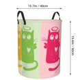 thumbnail image 4 of DouZhe Waterproof Collapsible Large Laundry Baskets, Funny Cartoon Cute Cat Prints Circular Hamper with Handles, 4 of 7