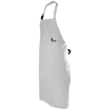 Bob Dale 64-1-63-48 Welding Apron Leather Bib Apron 24x42 Pearl Grey, Size 42