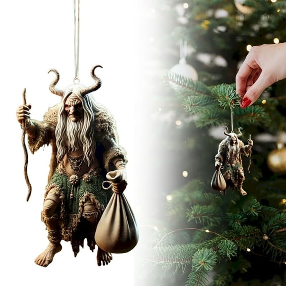 Acrylic Christmas Tree Ornaments Flat Legendary Festival Pendant Keepsake Ornament Christmas Pendant for Home and Car Decor/ Fantasy Kingdom Pendant Demon