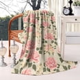thumbnail image 2 of Pioneer Flower Floral Print Pattern Blanket,Comfortable Soft Flannel Throw Blanket,All Season,Warm Lightweight Blankets for Sofa Bed Couch Living Room Chair,40"x50", 2 of 4