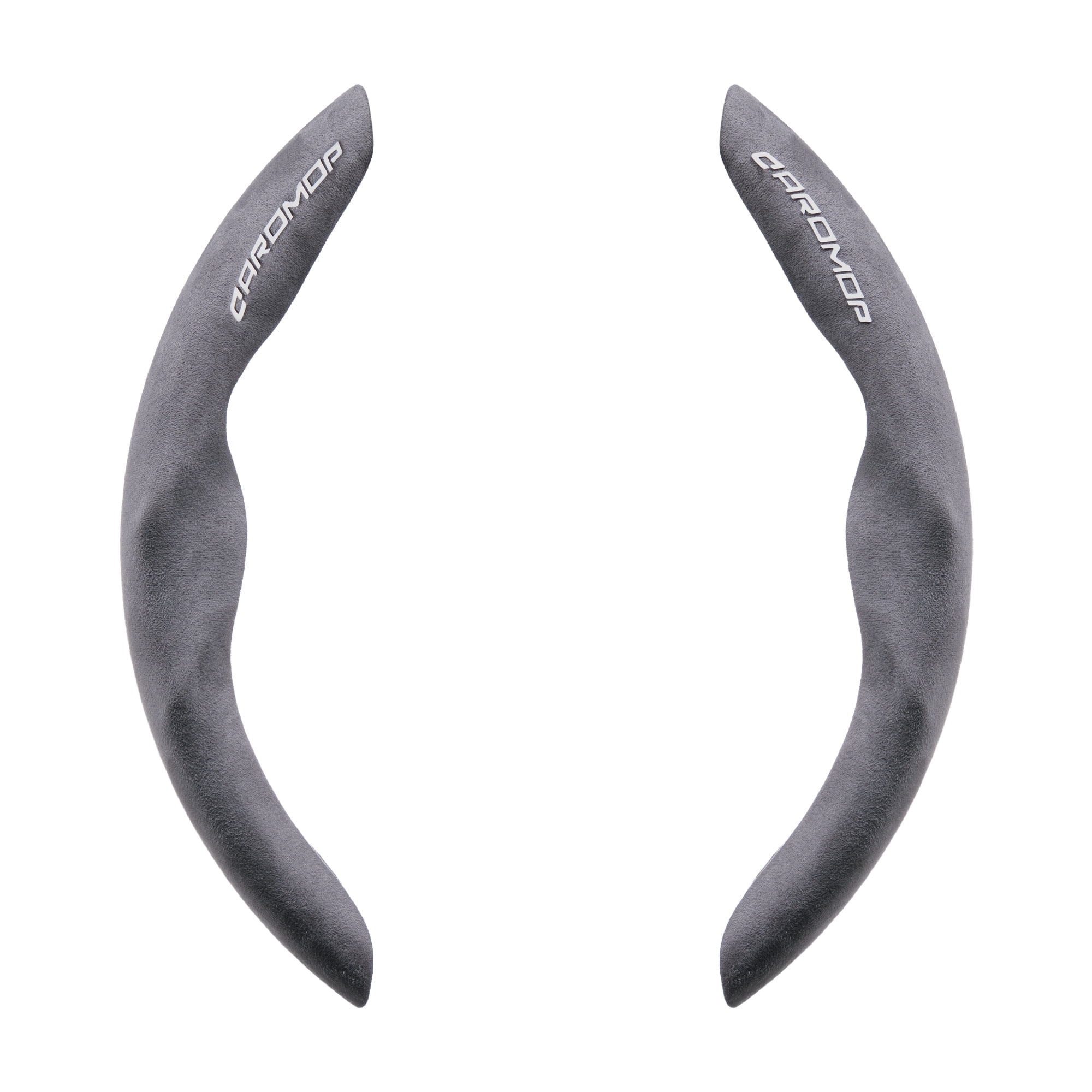 Caromop Suede Steering Wheel Cover, 14.5-15 in, Non-Slip, 2 pack, Gray