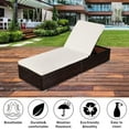 thumbnail image 6 of SEGMART Outdoor Rattan Wicker Lounge Chair, 5 Adjustable Reclining Backrest Lounger Chair, Modern Rattan Chaise Chair with Cushion, Fits for Pool, Yard, Deck, 6 of 8