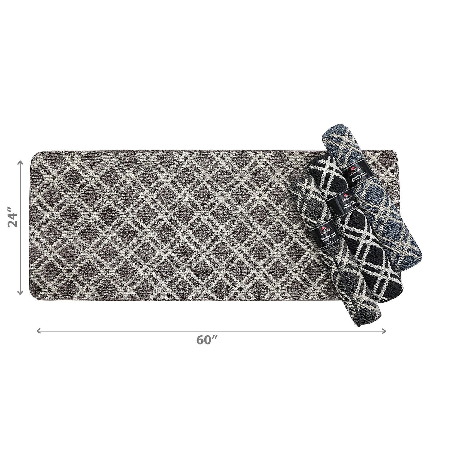 IH Casa Decor Diamant Tufted Mat Asstd 2 'X 5' - Ensemble De 4