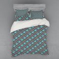 thumbnail image 1 of Ambesonne Abstract Bedding Set 4 Pcs, Modern Diagonal Zigzags, Queen, Seafoam Grey, 1 of 3