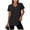 #0446-Black, variant on Womens V Neck Curved Hem Tops Loose Fit Short Sleeve Curved Hem Casual Tops Workout Tees Gift