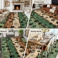 thumbnail image 5 of Area Rug for Living Room, Dark Sage Green Brown Non-Slip Indoor Large Carpet for Bedroom/Dining Room, Farmhouse Dog Paw Vintage Washable Low-Profile Rectangle Floor Runner Rugs - 6 x 9 Ft, 5 of 7