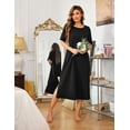 thumbnail image 3 of Ekouaer Cotton Long Nightgowns for Women Plus Size House Dress Short Sleeve Night Gown Crew Neck Casual Nightshirt, 3 of 6