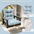 thumbnail image 3 of Kimunuk Outdoor Chair Cushions Set of 2, 42 x 21 x 5 in Non Slip Porch Swing Cushion Seat Back Cushions with Ties for Indoor Patio Rocking Chair, Sky Blue, 3 of 8