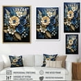 thumbnail image 4 of Designart "Blue Ferns Indigo Calm Papercut II" Floral & Botanical Canvas Art Print, 4 of 5