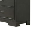 thumbnail image 4 of Benjara Aliso 58 Inch Wide Dresser Chest, 6 Drawers, Bracket Feet, Dark Gray, 4 of 5