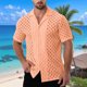 thumbnail image 2 of Mens Casual de Manga Corta Botón Abajo Camisas Cuello Turndown Color Sólido Botón Blusa, Suelto Ajuste Poliéster Camisa de Verano, Lavado de Manos Casual, 2 of 7