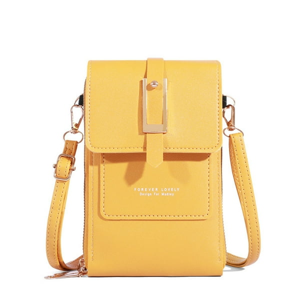 Baúles de almacenamiento, organizadores de armario y almacenamiento, bolsos para teléfono con pantalla táctil para mujer, mini bolsos cruzados de cuero para teléfono móvil, bolso de hombro, billetera