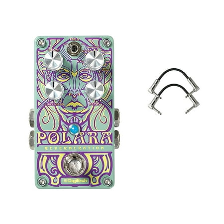 Digitech POLARA Lexicon Reverbs Stereo Pedal with On/Off Switch with 2 R-Angle Patch