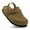 brown, variant on Kids Suede Clogs Toddler Clogs Boys Girls Cork Footbed Sandals Potato Shoes Leather Slip On Mules with Adjustable Buckle