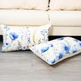 thumbnail image 5 of Lencenser 12” x 20” Spring Blue Floral Polyester Decorative Pillow Case, Hidden Zipper (2 Count), 5 of 6