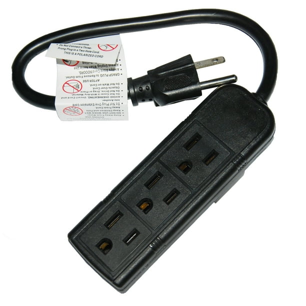 ProHT 3Outlet Power Strip and Extension Cord, Black