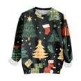 thumbnail image 2 of Chandails de Noël pour Femmes 2025 Col Rond Hiver Fêtes Mignons Pulls, 2 of 6