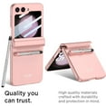 thumbnail image 7 of Compatible Samsung Galaxy Z Flip 5 Case with S Pen, All-Inclusive  Hinge Protection + Tempered Glass Screen Protector Cover Case for Samsung Galaxy Z Flip 5 5G 2023 (Pink), 7 of 7
